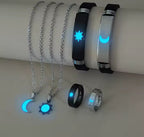 Stainless steel construction with photo-luminescent inlay elements.