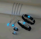 Stainless steel construction with photo-luminescent inlay elements.